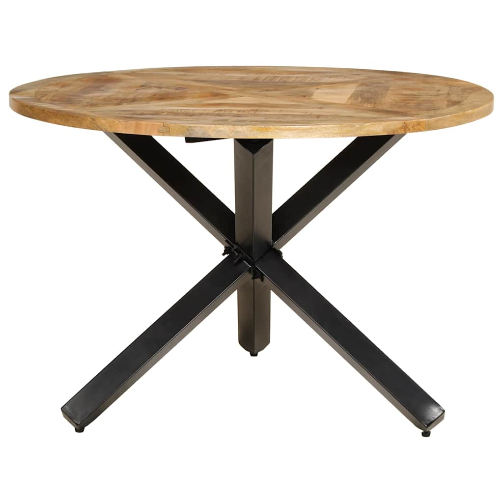 Blagovaonski stol Ø 110 x 75 cm masivno grubo drvo manga