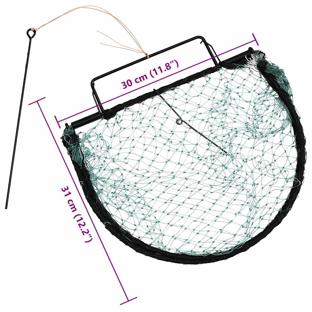 Zamka za ptice zelena 30 cm čelična