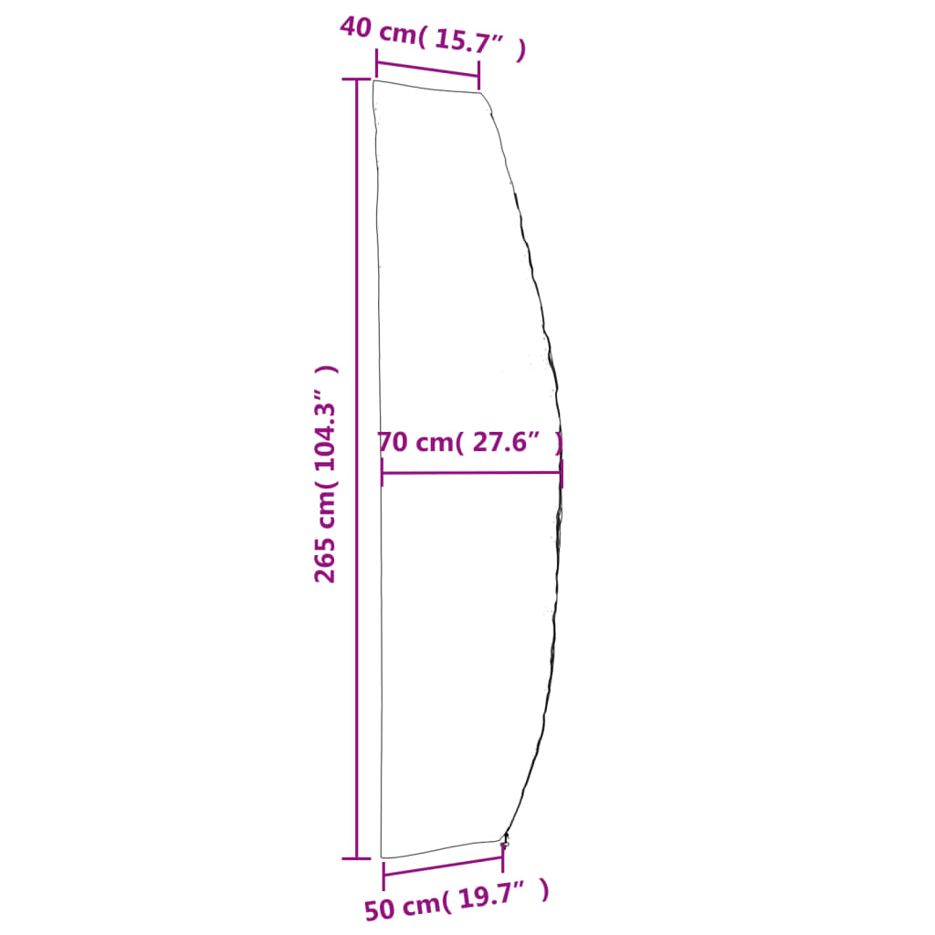 Navlake za vrtni suncobran 2 kom 265x50/70/40 cm 420D Oxford