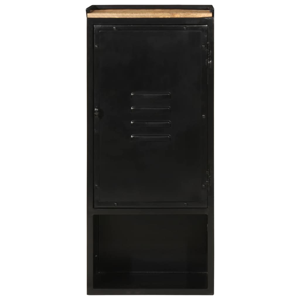 Kupaonski ormarić 40 x 27 x 90 cm željezo i masivno drvo manga