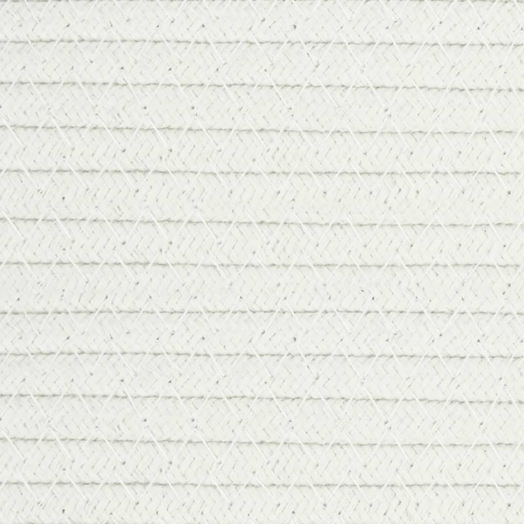 Košara za rublje sivo-bijela Ø 60 x 36 cm pamučna