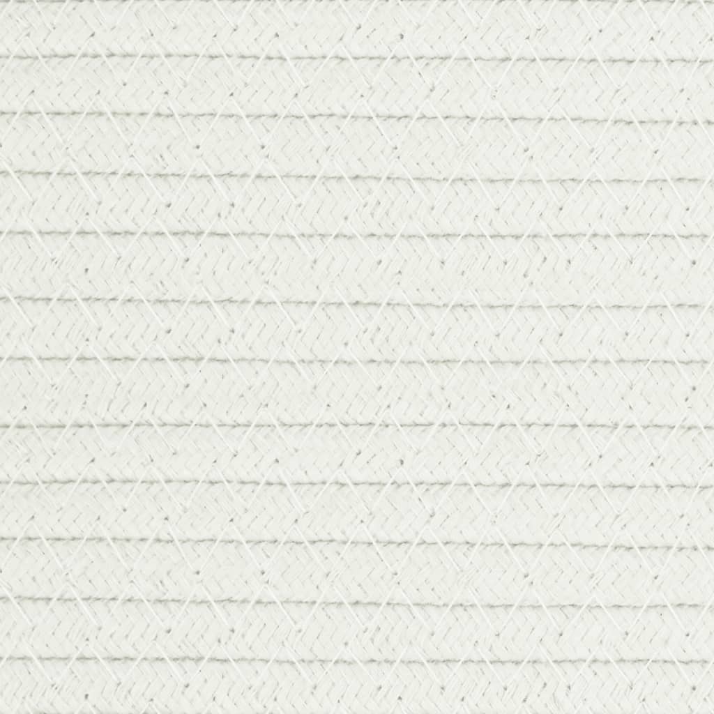 Košara za rublje sivo-bijela Ø 60 x 36 cm pamučna