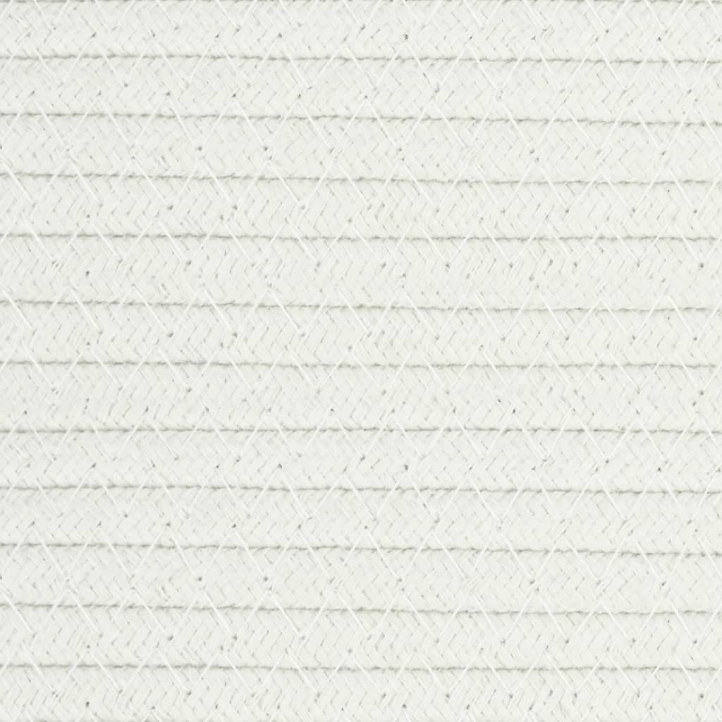 Košara za pohranu sivo-bijela Ø 51x33 cm pamučna