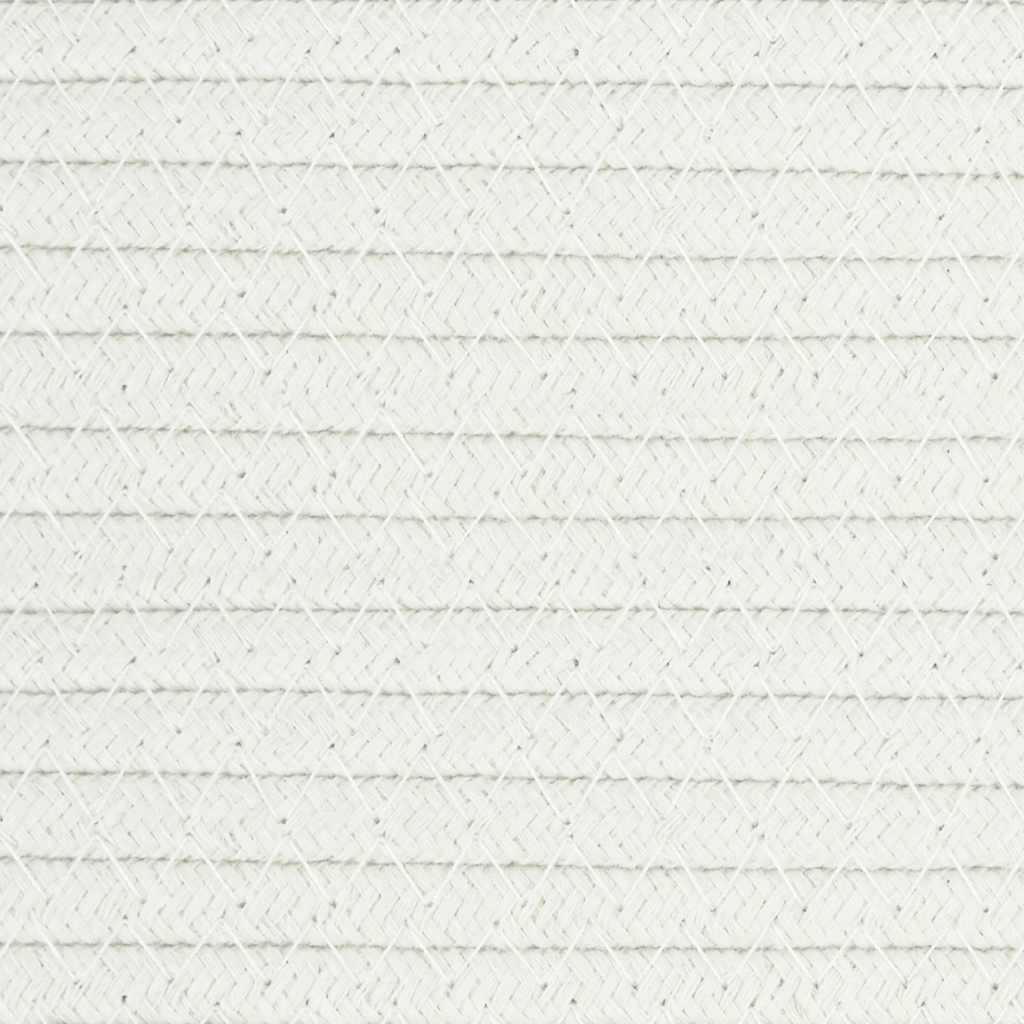 Košara za pohranu smeđe-bijela Ø 43 x 35 cm pamučna