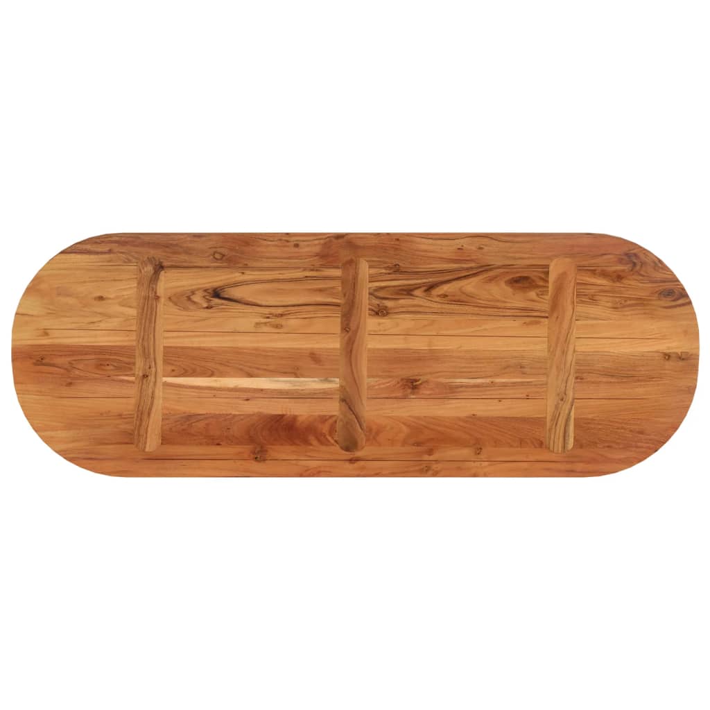 Stolna ploča 110x40x2,5 cm ovalna od masivnog drva bagrema