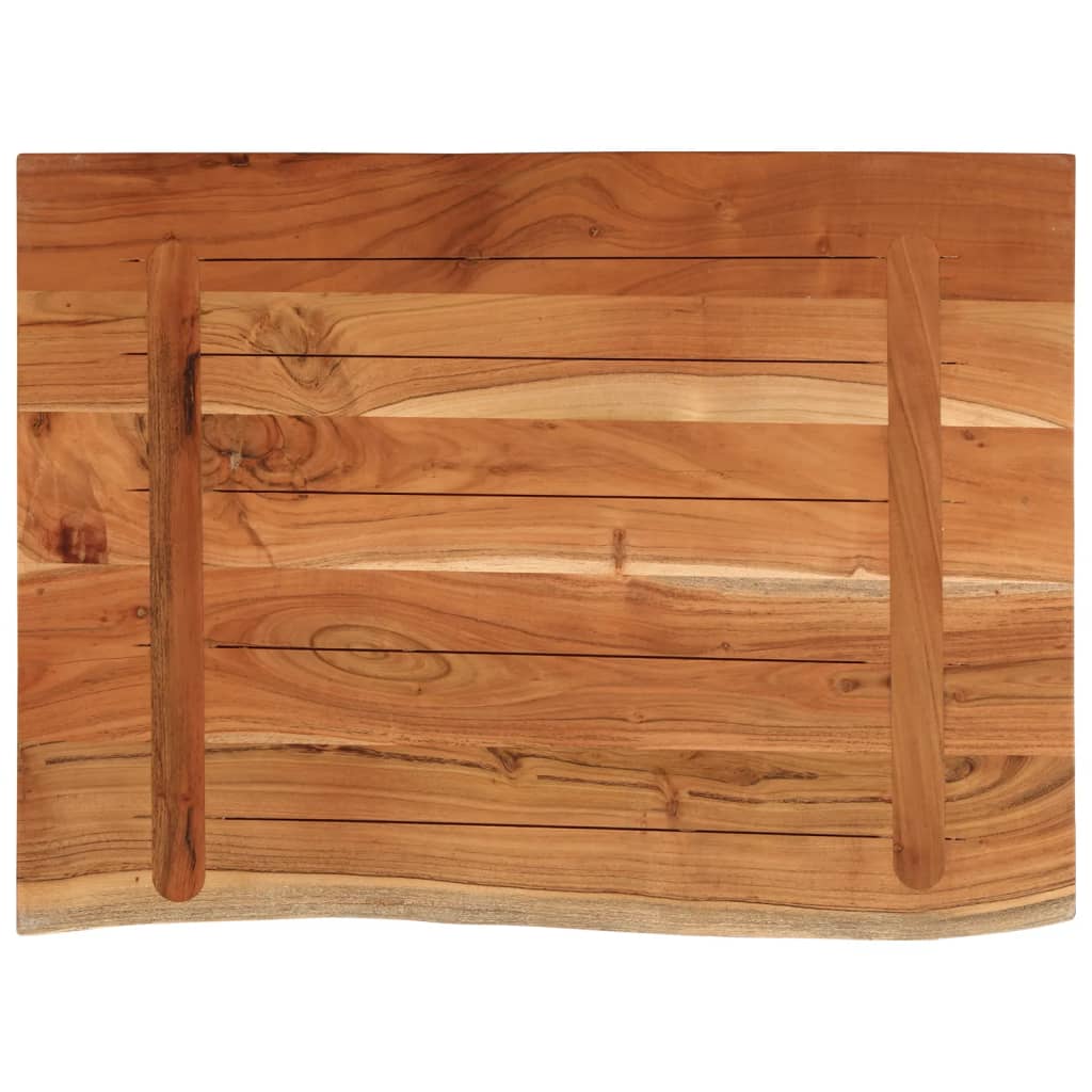 Kupaonska radna ploča 80x60x2,5 cm pravokutna od drva bagrema