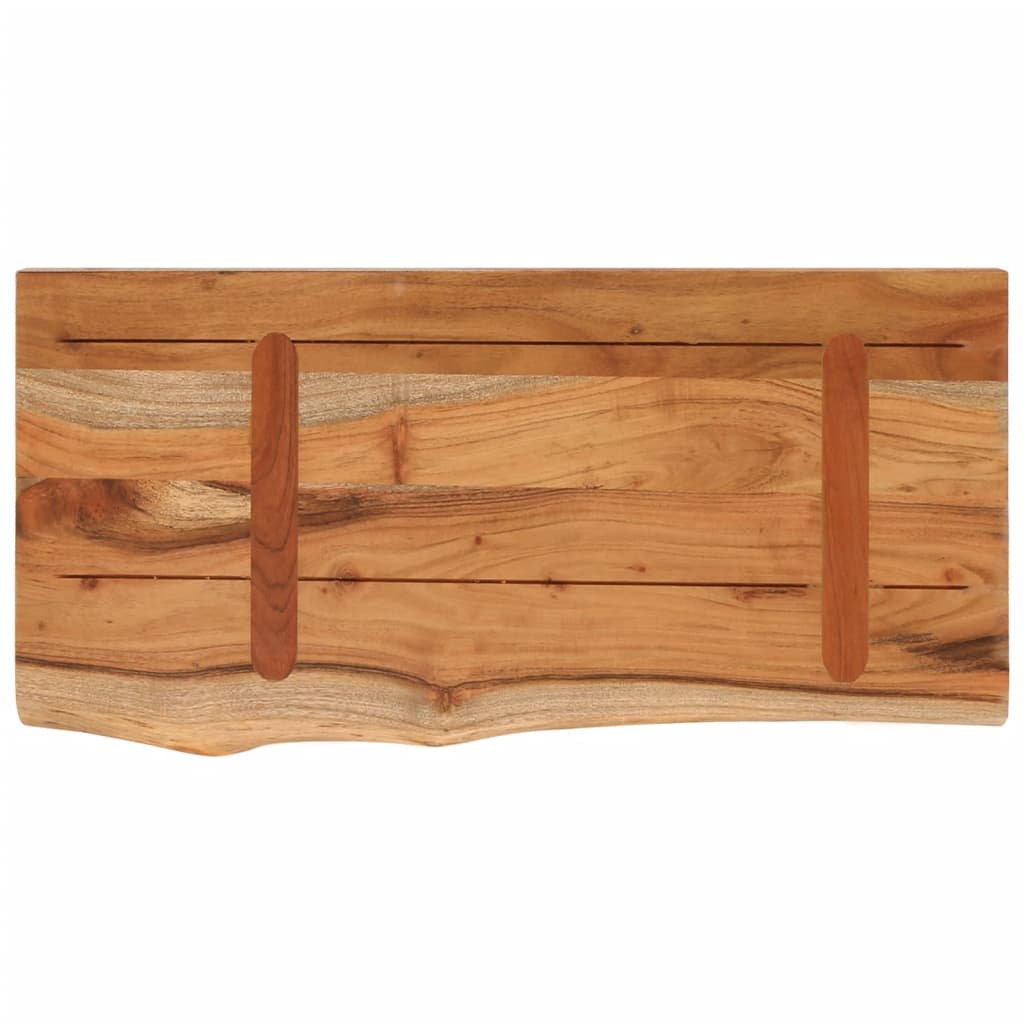 Zidna polica 40x20x3,8 cm pravokutna bagremovo drvo živi rub