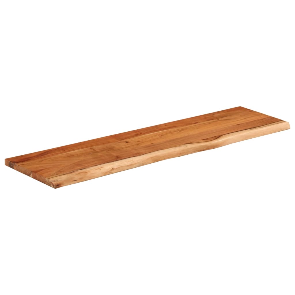 Zidna polica 60x20x3,8 cm pravokutna bagremovo drvo živi rub