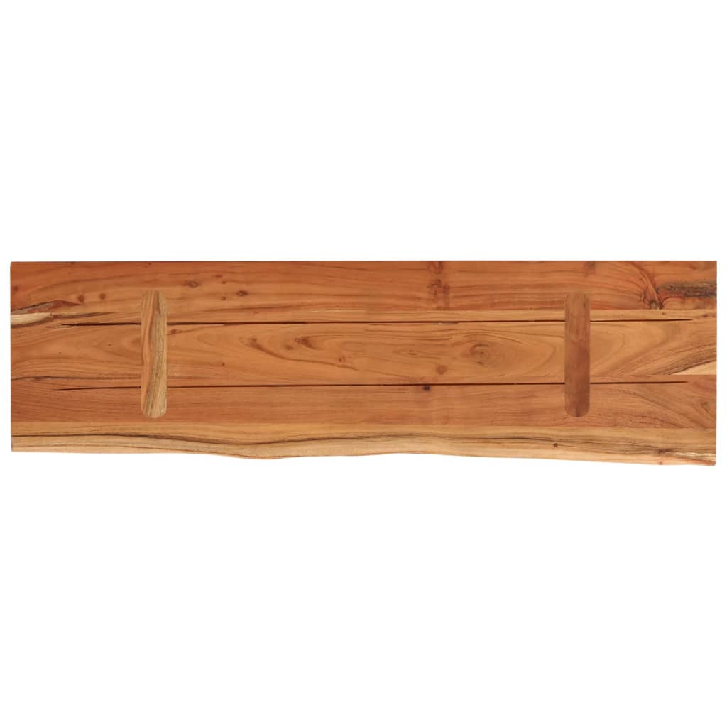 Zidna polica 60x20x3,8 cm pravokutna bagremovo drvo živi rub