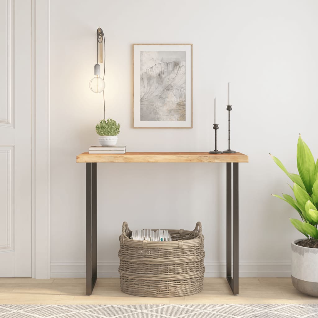Stolna ploča 90x40x3,8 cm pravokutna bagremovo drvo živi rub