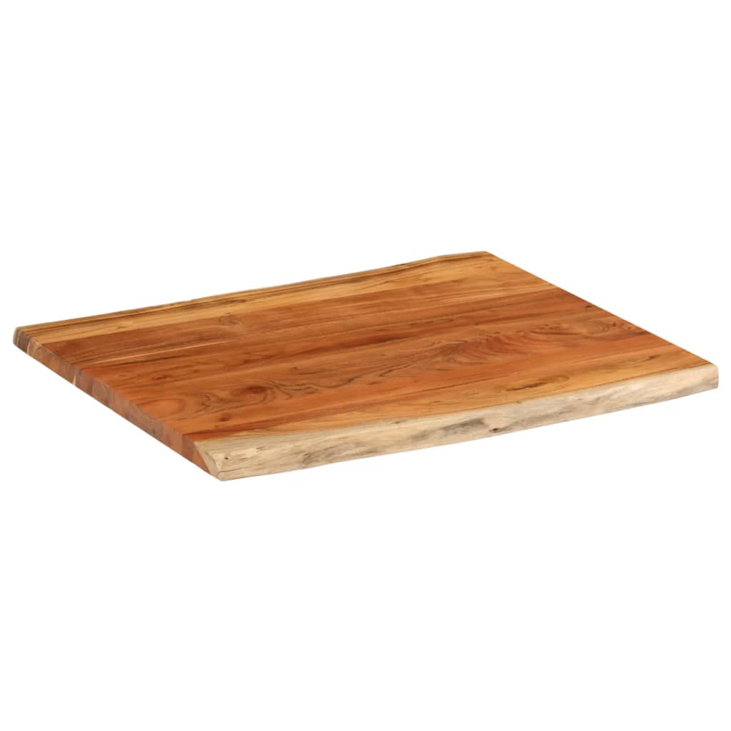 Stolna ploča 100x80x2,5 cm pravokutna bagremovo drvo živi rub