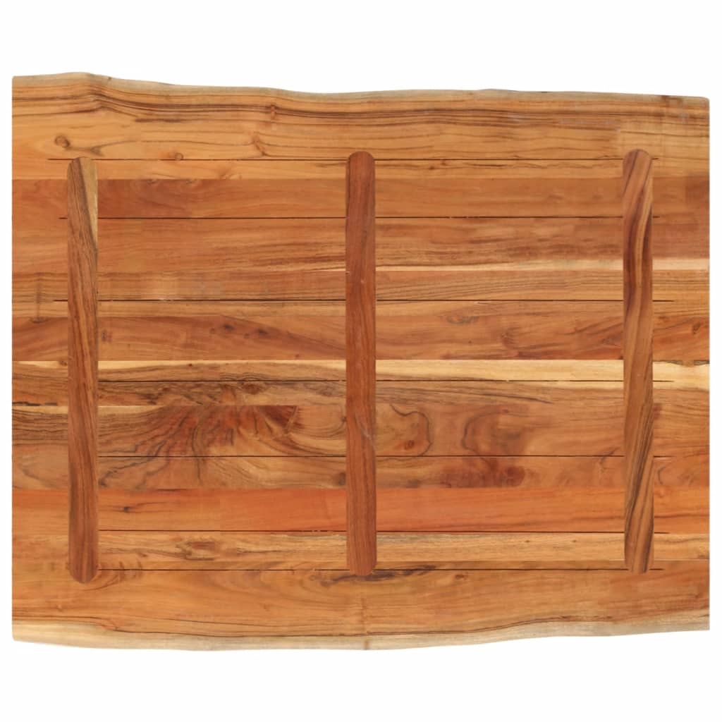 Stolna ploča 100x80x2,5 cm pravokutna bagremovo drvo živi rub