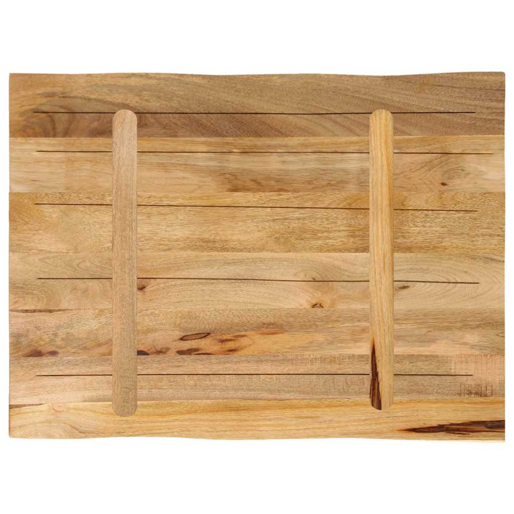 Stolna ploča sa živi rub 80x60x2,5 cm masivno grubo drvo manga