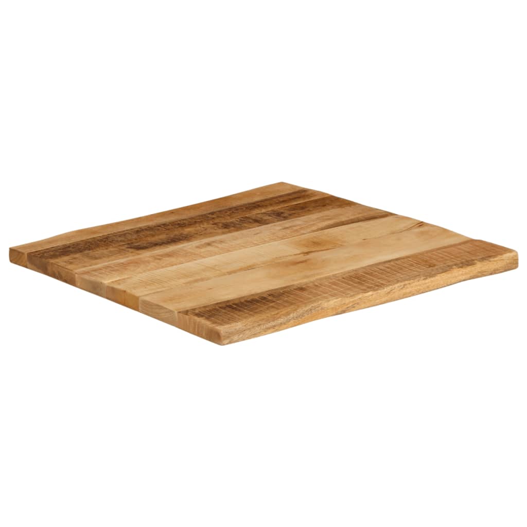 Stolna ploča sa živi rub 80x80x3,8 cm masivno grubo drvo manga