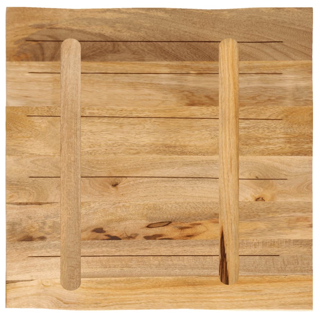 Stolna ploča sa živi rub 80x80x3,8 cm masivno grubo drvo manga