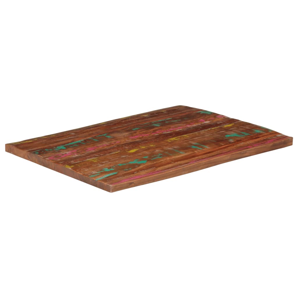 Ploča za stol 100x80x3,8 cm pravokutna masivno obnovljeno drvo