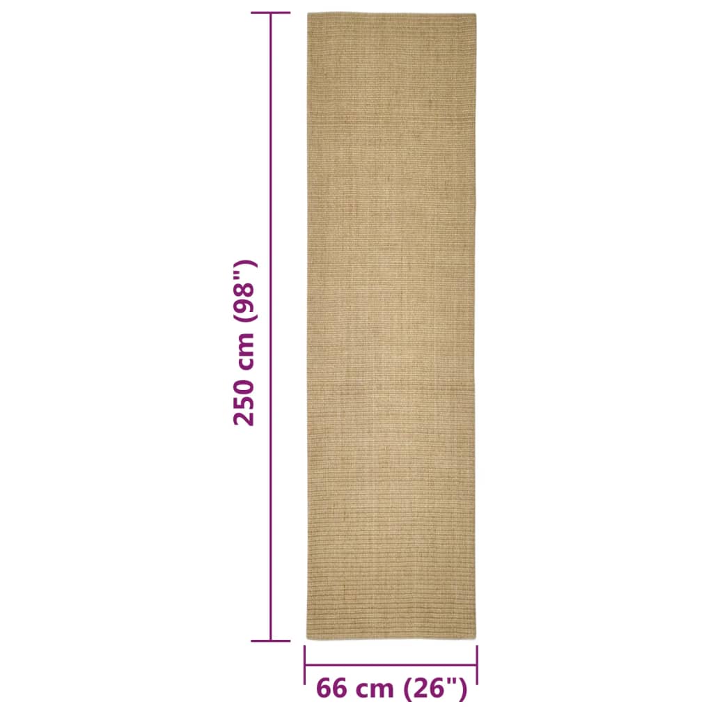Tepih od sisala za grebanje 66 x 250 cm