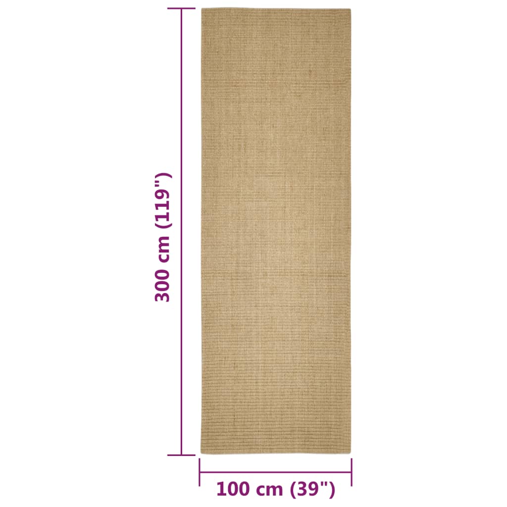 Tepih od sisala za grebanje 100 x 300 cm