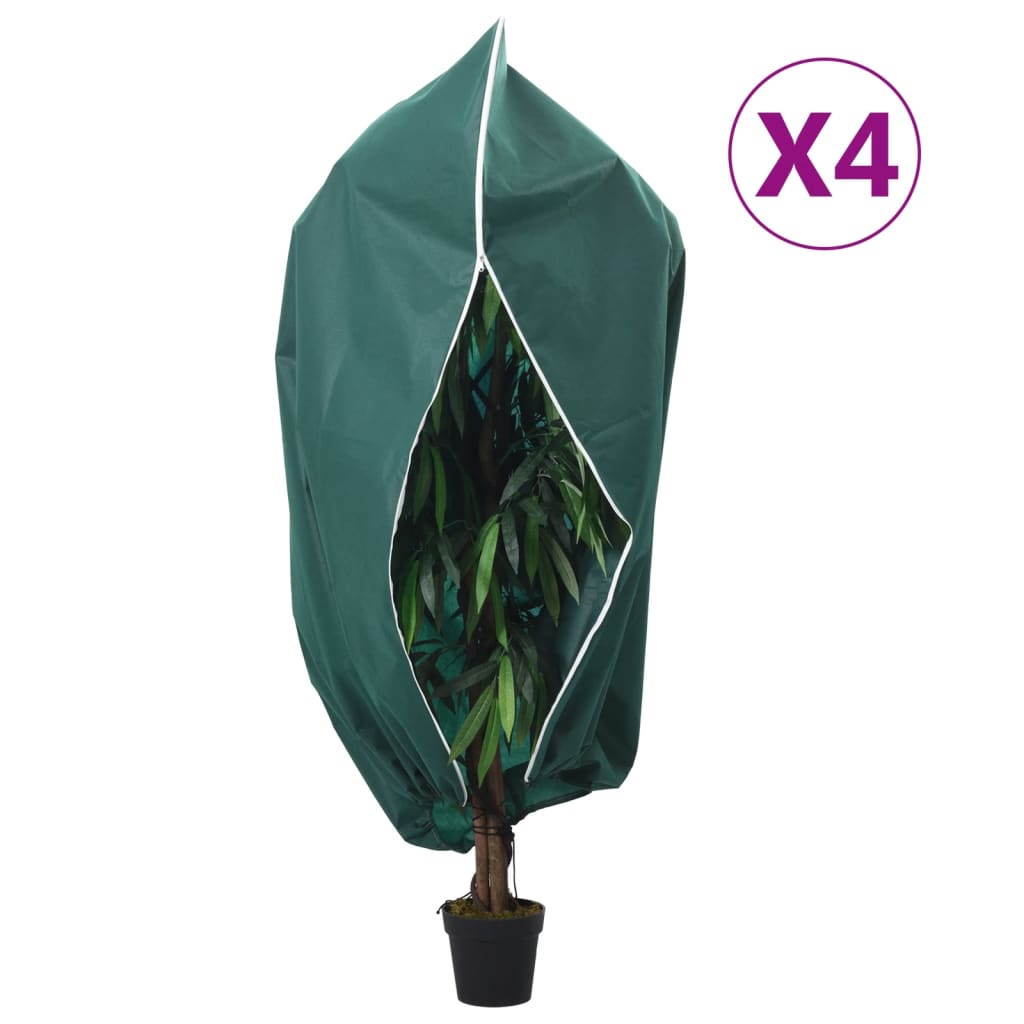 Navlake za biljke od flisa s patentom 4 kom 70 g/m² 1,55x1,55 m
