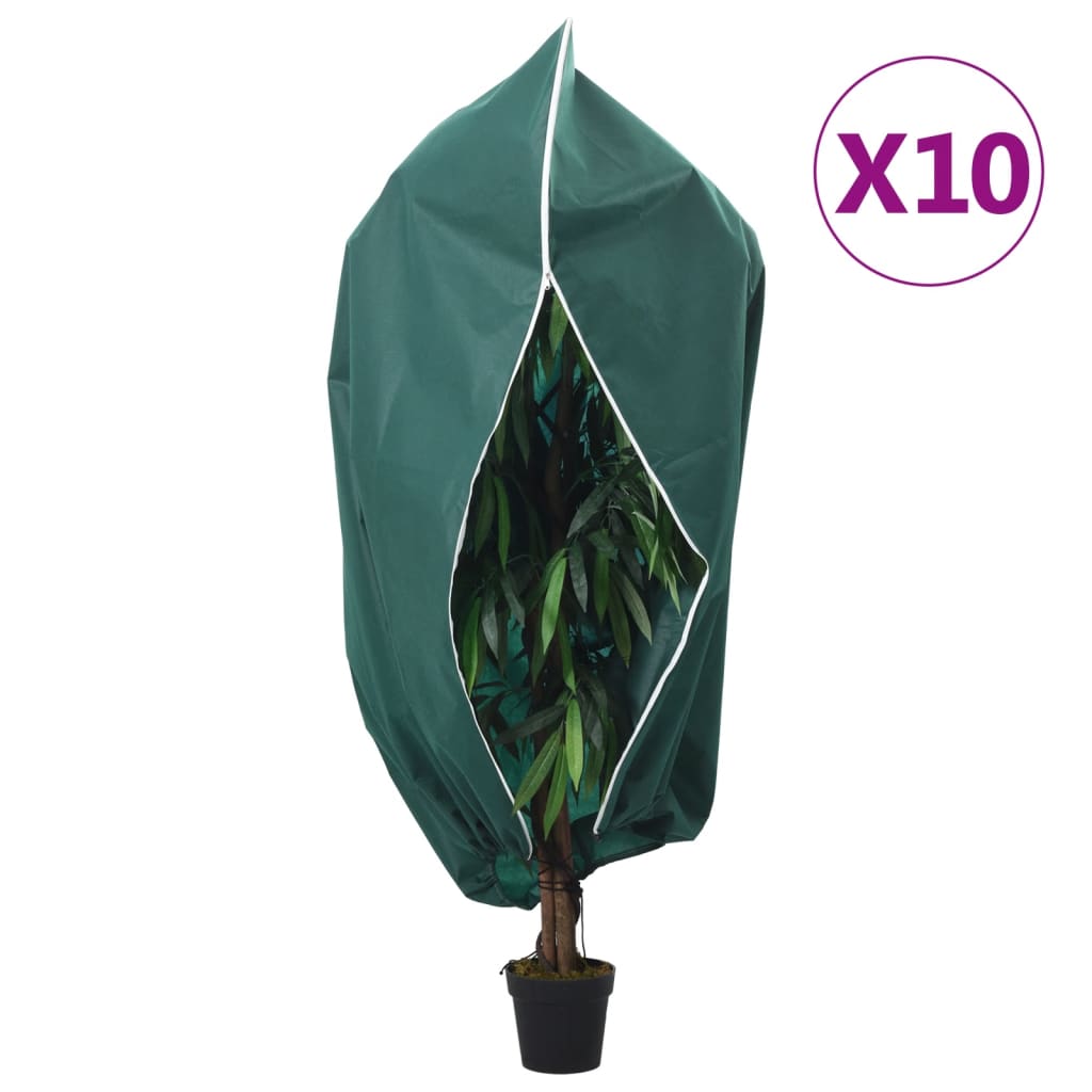 Navlake za biljke od flisa s patentom 10 kom 70 g/m² 1,55x1,55m