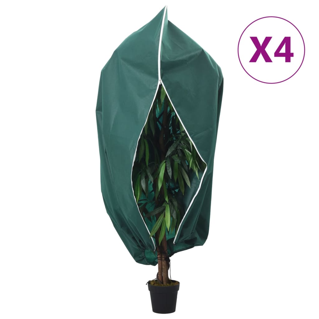 Navlake za biljke od flisa s patentom 4 kom 70 g/m² 3,93x3,5 m