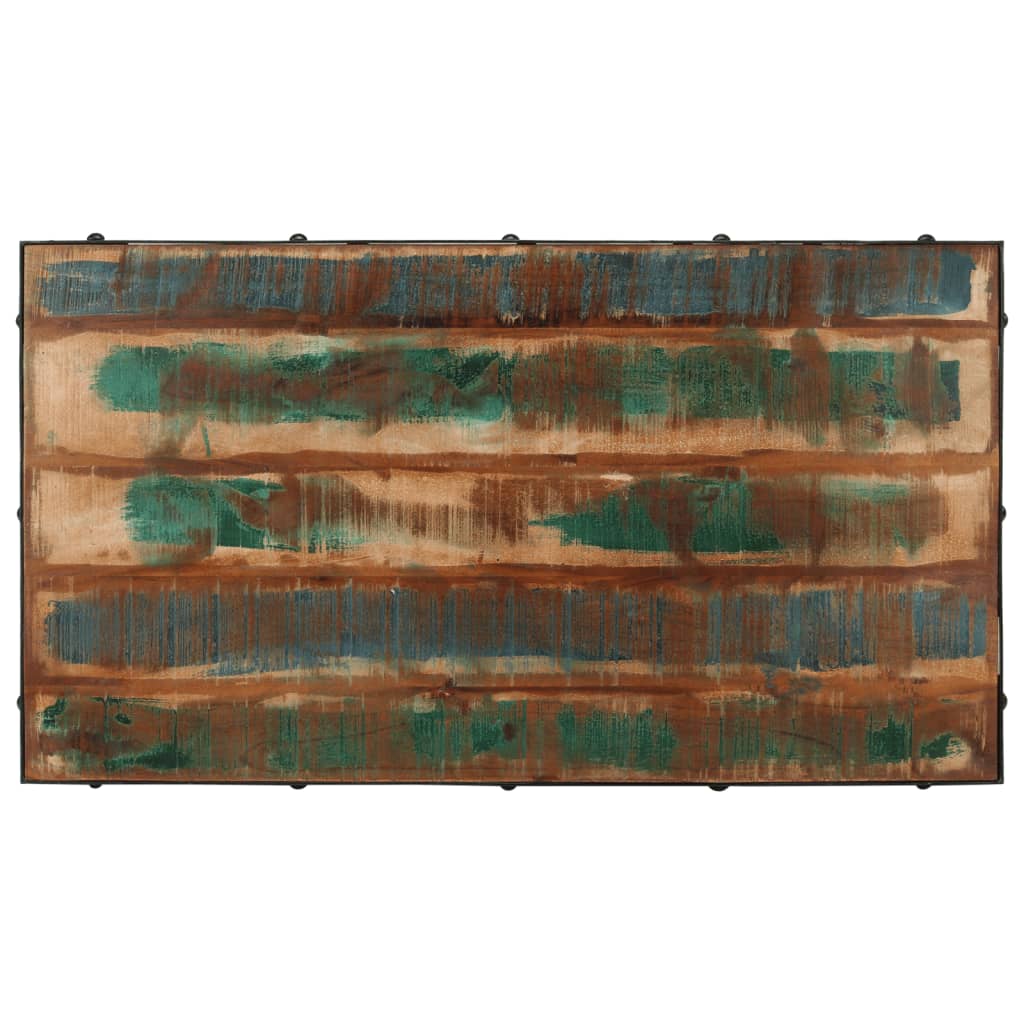 Stolić za kavu s kotačima 100x55x26 cm masivno obnovljeno drvo