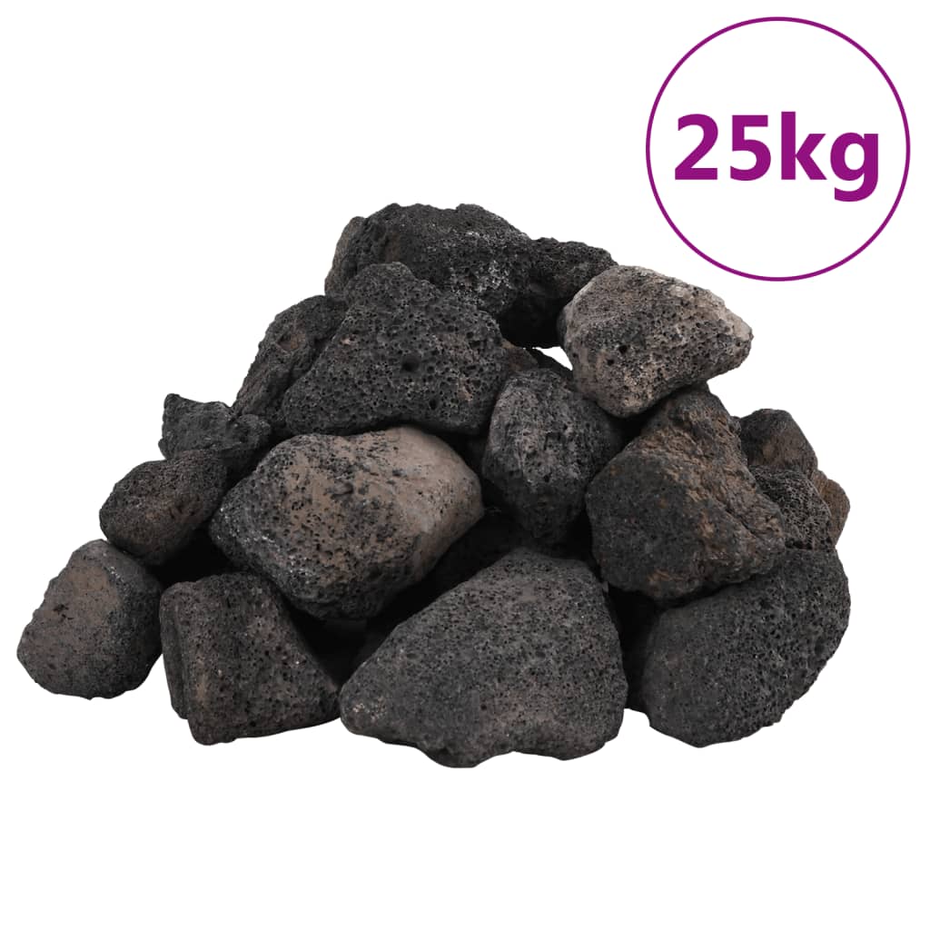 Vulkansko kamenje 25 kg crno 5-8 cm