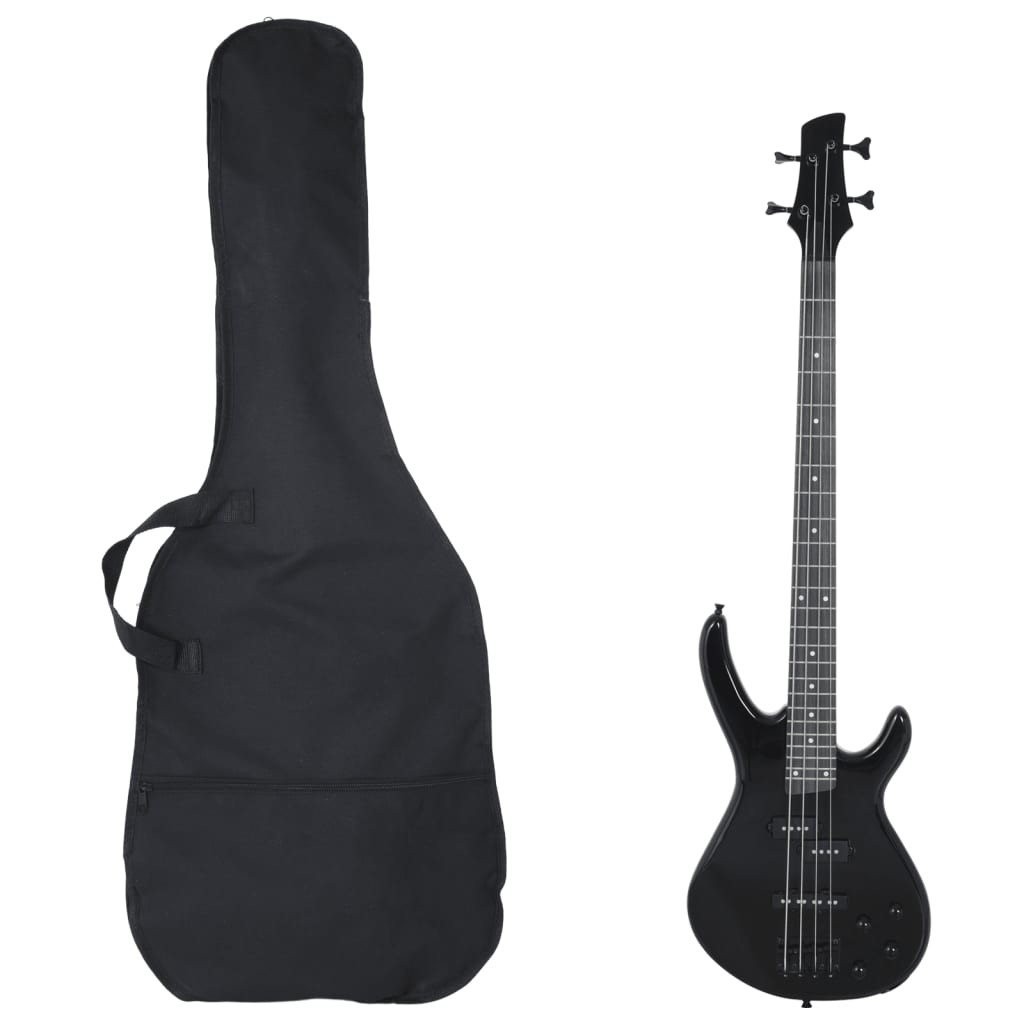 Električna bas gitara za početnike s torbom crna 4/4 46 "