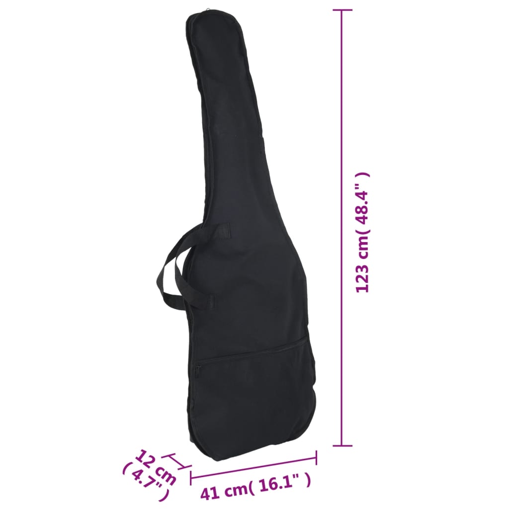 Električna bas gitara za početnike s torbom crna 4/4 46 "