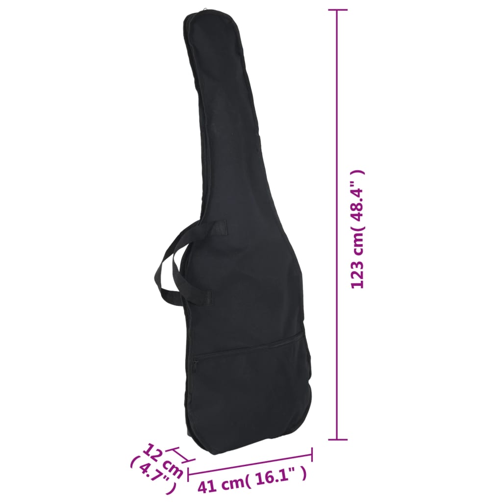 Električna bas gitara za početnike s torbom plavo-crna 4/4 46 "