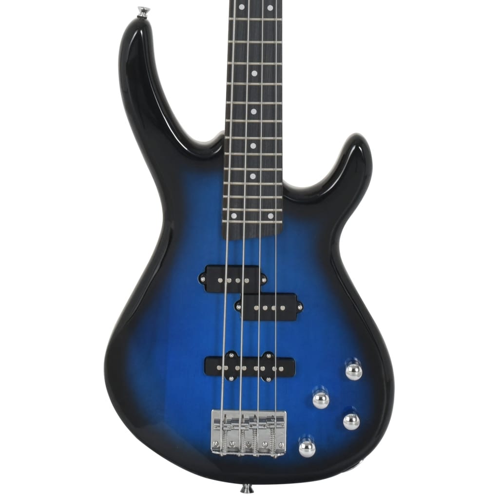 Električna bas gitara za početnike s torbom plavo-crna 4/4 46 "