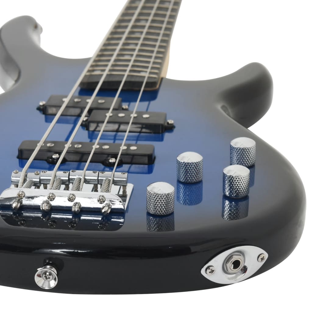Električna bas gitara za početnike s torbom plavo-crna 4/4 46 "
