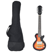 Električna gitara za djecu s torbom smeđe-crna 3/4 30 "