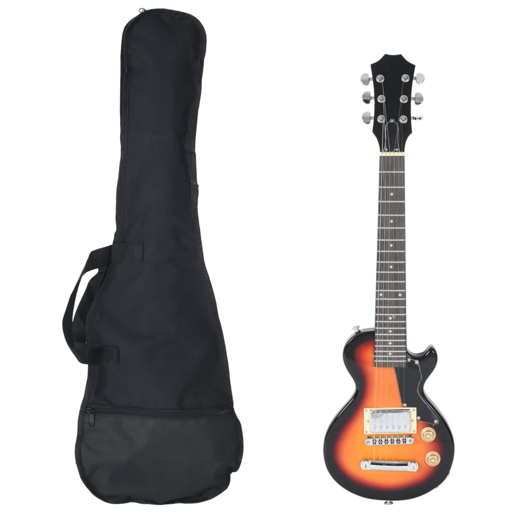 Električna gitara za djecu s torbom smeđe-crna 3/4 30 "