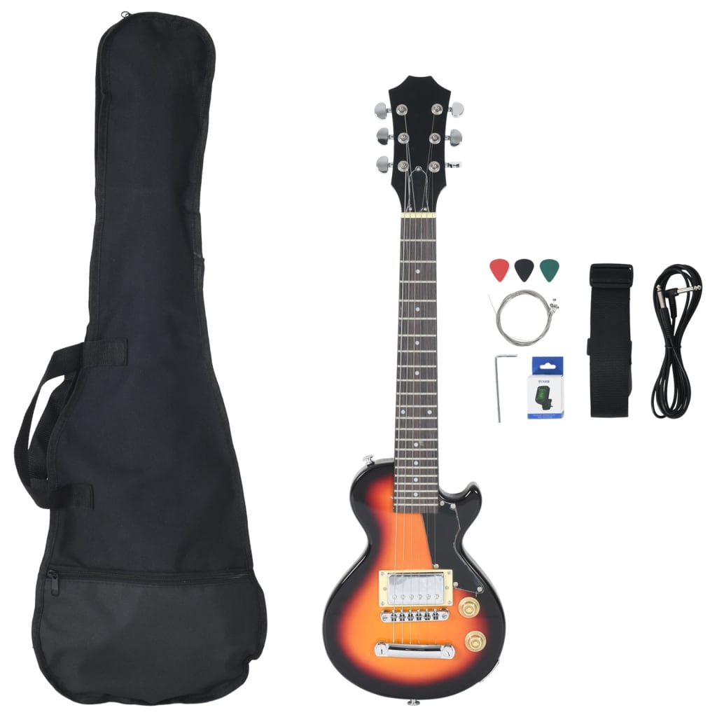 Električna gitara za djecu s torbom smeđe-crna 3/4 30 "