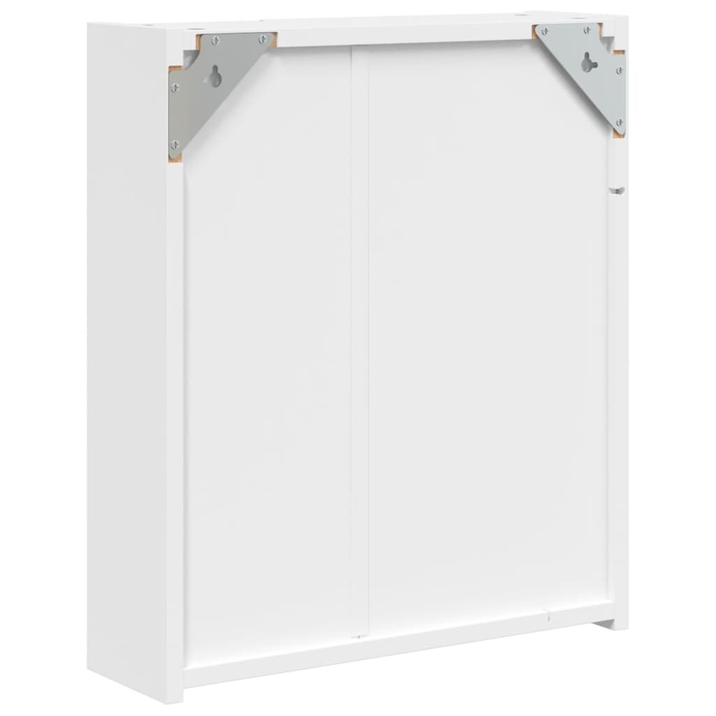 Kupaonski ormarić s ogledalom i LED svjetlom bijeli 45x13x52 cm