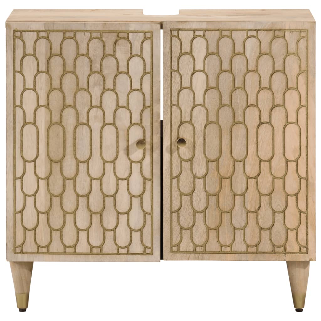 Kupaonski ormarić za umivaonik 62x33x58 cm masivno drvo manga