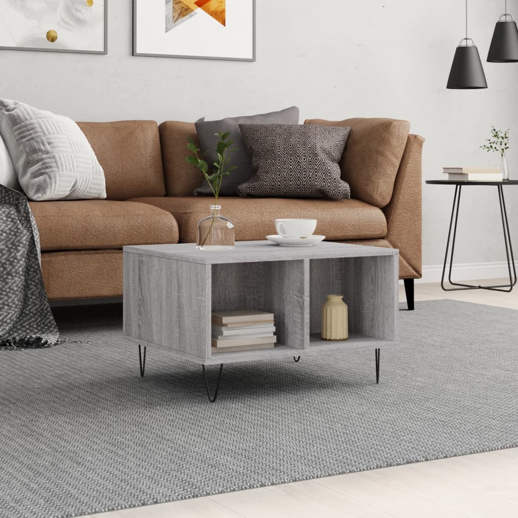 Stolić za kavu boja sivog hrasta 60x50x36,5cm konstruirano drvo