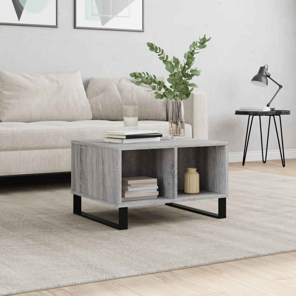 Stolić za kavu boja sivog hrasta 60x50x36,5cm konstruirano drvo