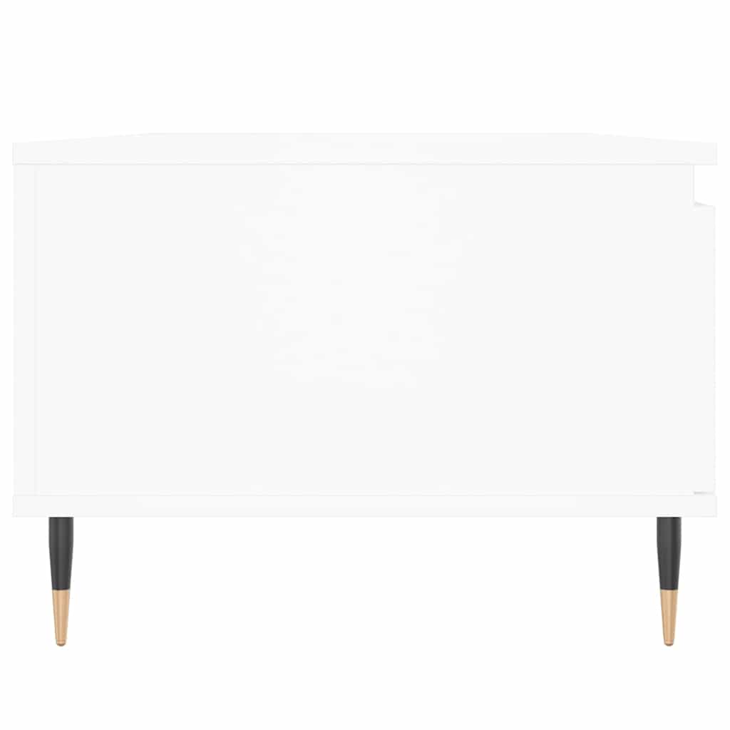 Stolić za kavu bijeli 90 x 50 x 36,5 cm od konstruiranog drva Bijela