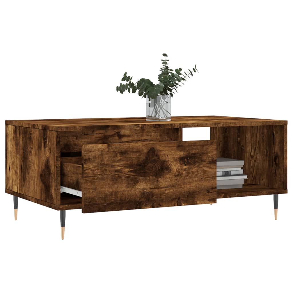 Stolić za kavu boja hrasta 90x50x36,5 cm konstruirano drvo