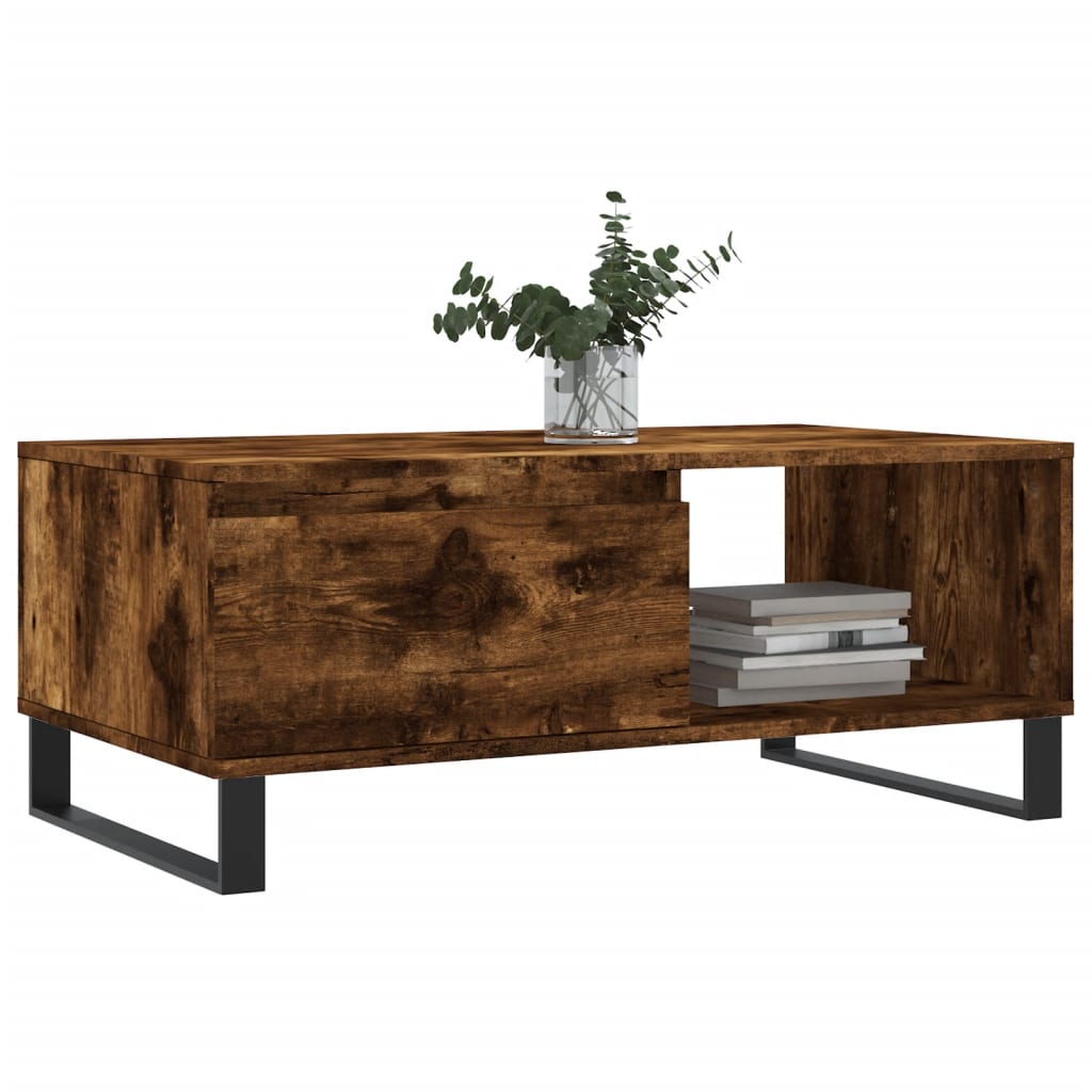 Stolić za kavu boja hrasta 90x50x36,5 cm konstruirano drvo