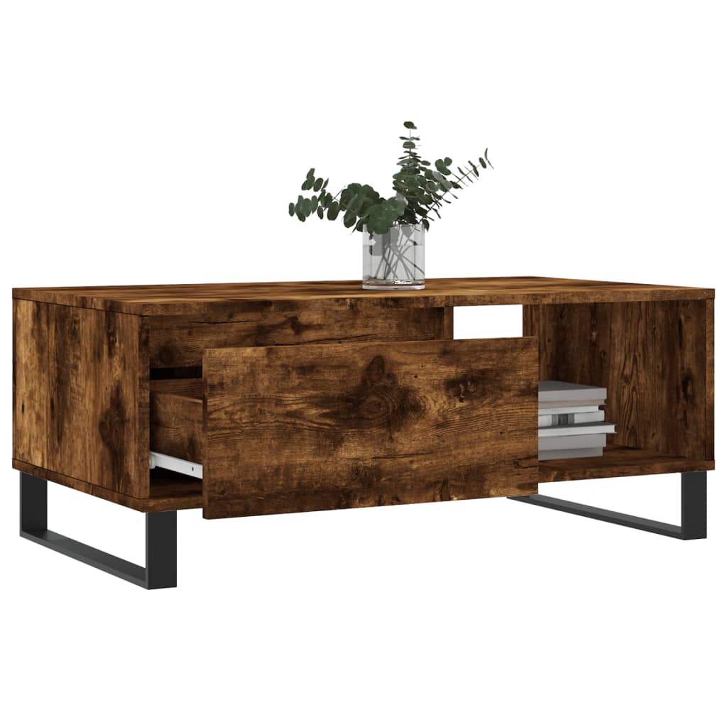 Stolić za kavu boja hrasta 90x50x36,5 cm konstruirano drvo