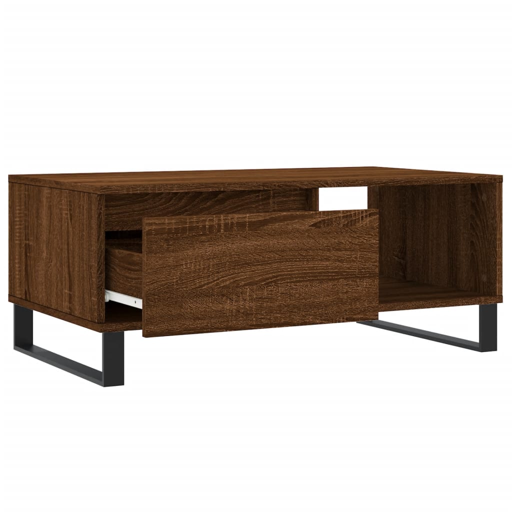 Stolić za kavu smeđa boja hrasta 90x50x36,5cm konstruirano drvo