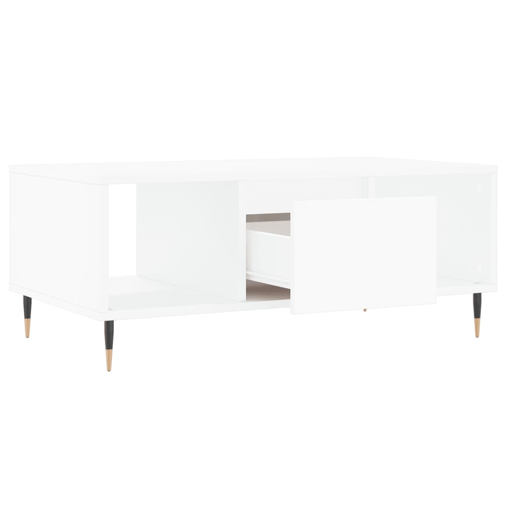 Stolić za kavu bijeli 90 x 50 x 36,5 cm od konstruiranog drva
