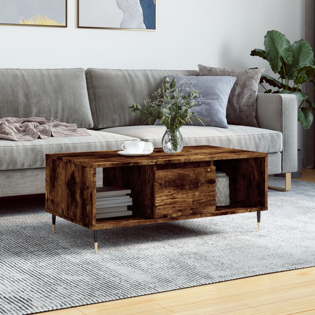 Stolić za kavu sjajni 90x50x36,5 cm konstruirano drvo