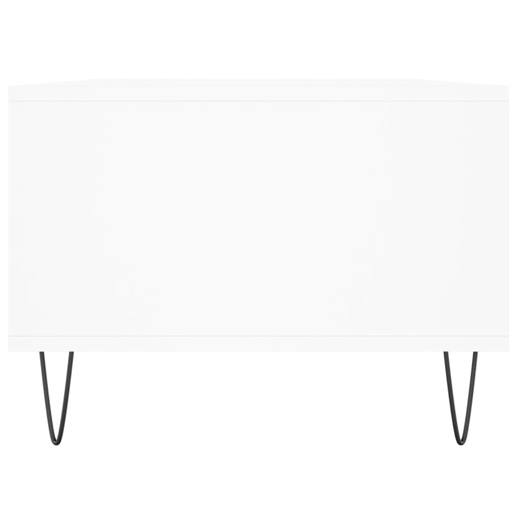 Stolić za kavu bijeli 90 x 50 x 36,5 cm od konstruiranog drva