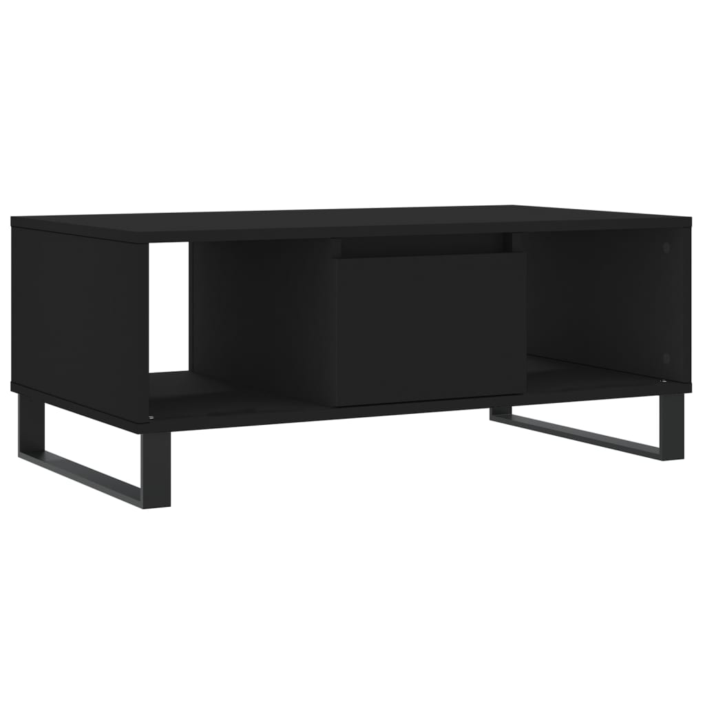 Stolić za kavu crni 90 x 50 x 36,5 cm od konstruiranog drva