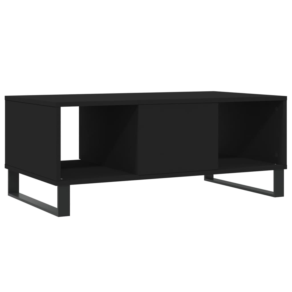 Stolić za kavu crni 90 x 50 x 36,5 cm od konstruiranog drva