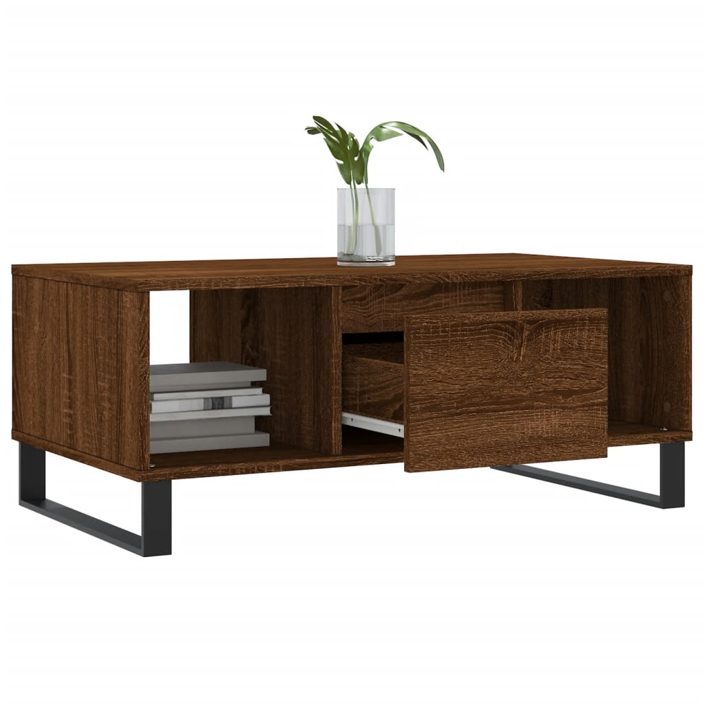 Stolić za kavu smeđa boja hrasta 90x50x36,5cm konstruirano drvo